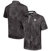 Polo Tommy Bahama noir pour homme des Steelers de Pittsburgh, grande taille, Santiago Paradise