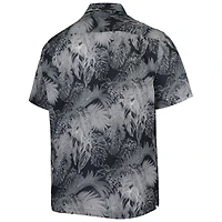 Chemise boutonnée Tommy Bahama Pittsburgh Steelers Coast Luminescent Fronds Camp IslandZone pour homme, noir
