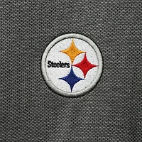 Blouson noir Tommy Bahama pour hommes des Pittsburgh Steelers Sport Off Side Half-Zip Tri-Blend