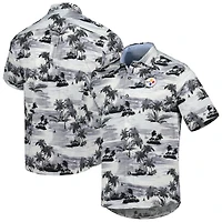 Chemise boutonnée Tommy Bahama Pittsburgh Steelers Sport Tropical Horizons pour homme, noire