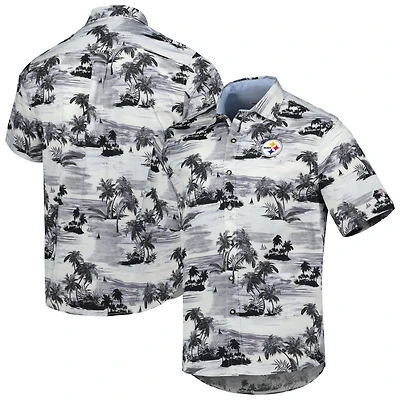 Chemise boutonnée Tommy Bahama Pittsburgh Steelers Sport Tropical Horizons pour homme, noire