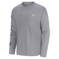 Men's Tommy Bahama  Gray Pittsburgh Steelers Oasis Endzone Lux Long Sleeve T-Shirt