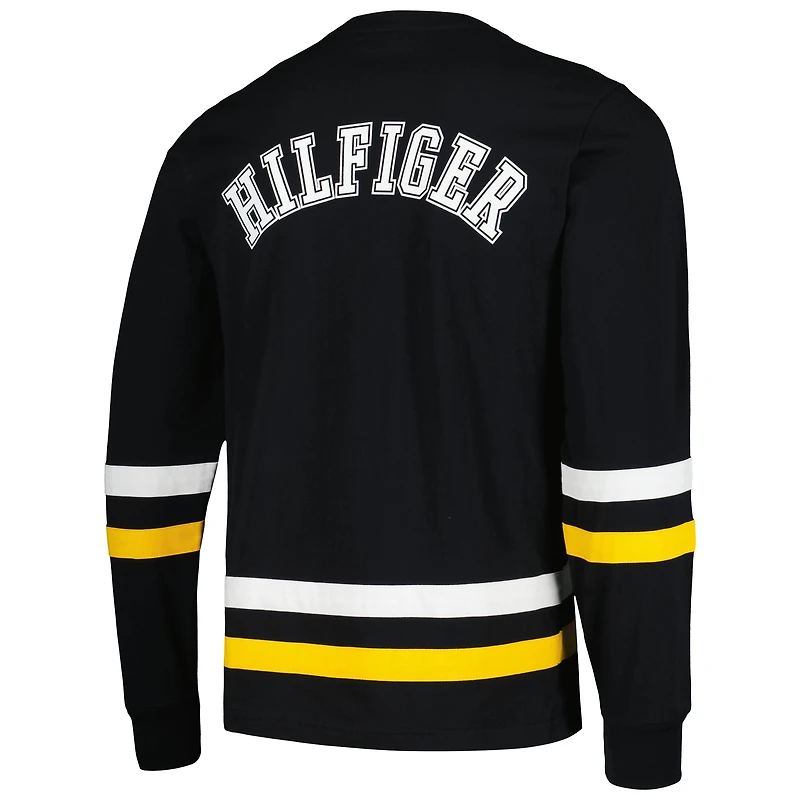 Men's Tommy Hilfiger Black/Gold Pittsburgh Steelers Nolan Long Sleeve T-Shirt