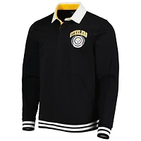 Polo à manches longues Tommy Hilfiger Pittsburgh Steelers Cody noir pour homme