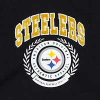 Polo à manches longues Tommy Hilfiger Pittsburgh Steelers Cody noir pour homme