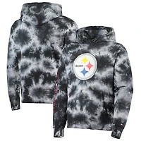 Men's Tommy Hilfiger Black Pittsburgh Steelers Stanley Tie-Dye Pullover Hoodie