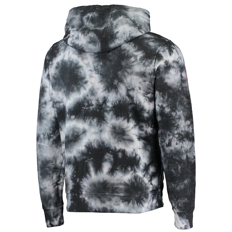 Men's Tommy Hilfiger Black Pittsburgh Steelers Stanley Tie-Dye Pullover Hoodie