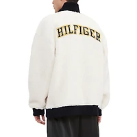 Men's Tommy Hilfiger  Cream Pittsburgh Steelers Jordan Sherpa Quarter-Zip Sweatshirt