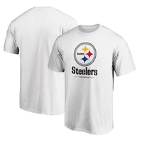 Men's  White Pittsburgh Steelers Team Lockup T-Shirt