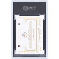 Carte recrue authentifiée 9,5/10 Panini Flawless Dual Patch Silver Relic 2021 des Pittsburgh Steelers de Najee Harris #RDPA-NHA #2/20 SGC