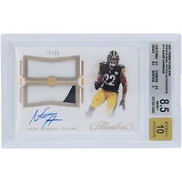Najee Harris Pittsburgh Steelers Autographed 2021 Panini Flawless Dual Relic #RDPA-NHA #10/25 BGS Authenticated 8.5/10 Rookie Card - 9.5,8.5,8.5,9 Subgrades