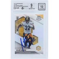 Carte de recrue 9/10 authentifiée signée Najee Harris Pittsburgh Steelers Panini Mosaic Silver #313 Beckett Fanatics Witnessed