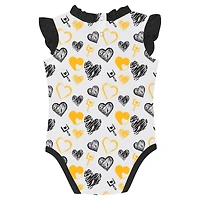 Ensemble de body 2 pièces Happy Hearts des Steelers Pittsburgh pour nouveau-nés et nourrissons