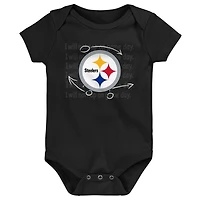 Newborn & Infant Pittsburgh Steelers Team Starter 3-Pack Bodysuit Set