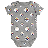 Newborn & Infant Pittsburgh Steelers Team Starter 3-Pack Bodysuit Set