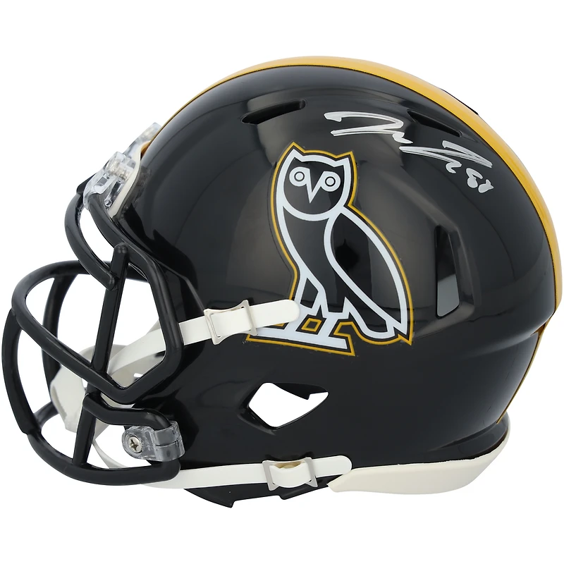 Mini-casque Riddell OVO Speed autographié par Pat Freiermuth des Steelers de Pittsburgh