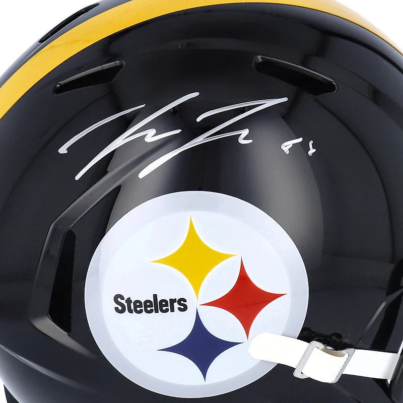 Casque réplique autographié Riddell Speed ​​des Pittsburgh Steelers par Pat Freiermuth