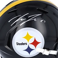 Casque réplique autographié Riddell Speed ​​des Pittsburgh Steelers par Pat Freiermuth
