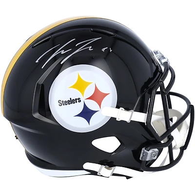 Casque réplique autographié Riddell Speed ​​des Pittsburgh Steelers par Pat Freiermuth