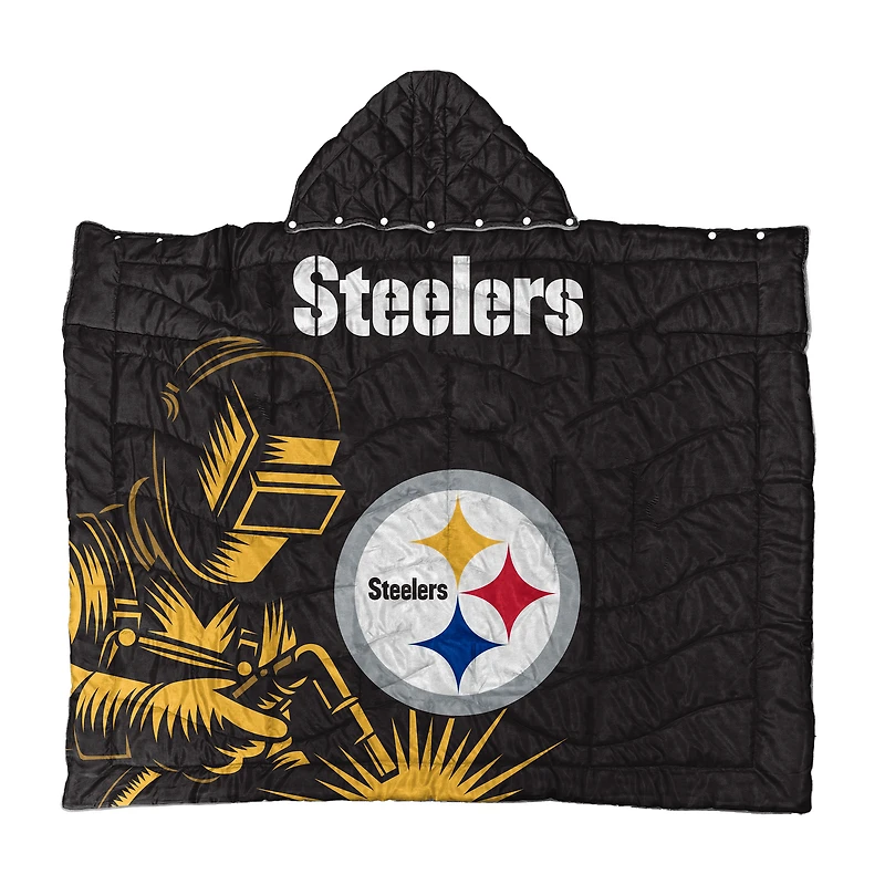 Cape de héros portable Pegasus Pittsburgh Steelers 54" x 70"
