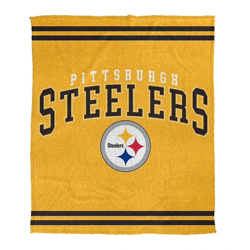 Couverture en tricot peluche douce Pegasus Pittsburgh Steelers 60 po x 70 po