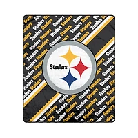 Couverture ultra douce Pegasus Pittsburgh Steelers 60" x 70" (diagonale) avec logo et doublure