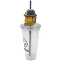 Gobelet à bec de 710 ml (24 oz) avec couvercle à l'effigie de la mascotte des Steelers de Pittsburgh, Pegasus