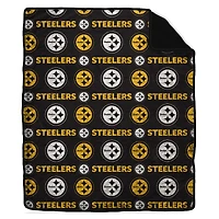 Couverture en fausse fourrure Pegasus Pittsburgh Steelers ton sur ton 60" x 70"
