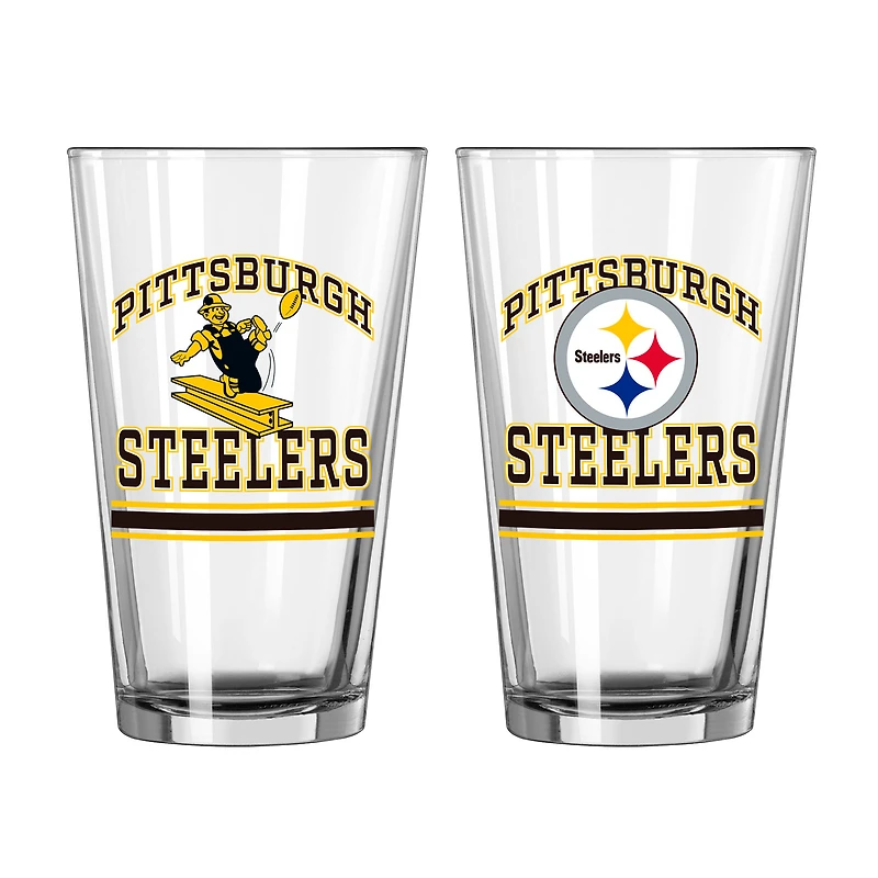 Steelers de Pittsburgh 16oz. Verre à pinte, paquet de deux