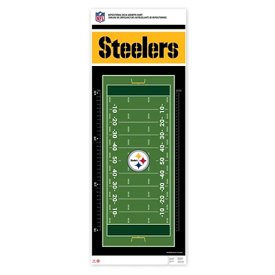 Pittsburgh Steelers - Tableau de croissance des décalcomanies repositionnables sur le terrain de 24'' x 60''