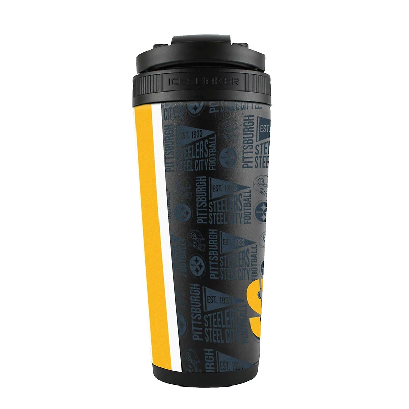 Pittsburgh Steelers 26oz. 4D Stainless Steel Shaker Bottle