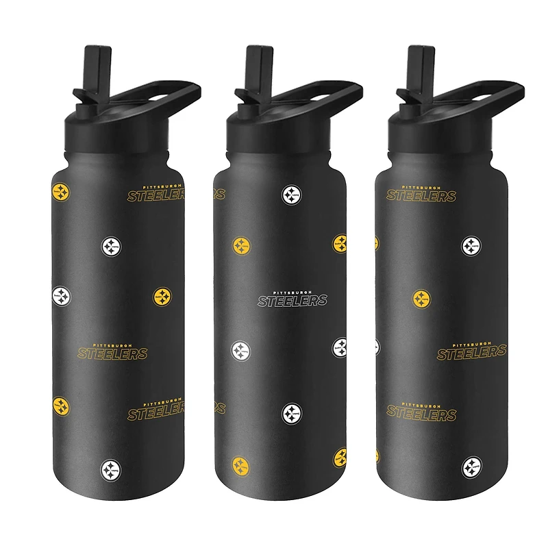 Bouteille de boisson rafraîchissante Steep and Repeat des Pittsburgh Steelers de 34 oz