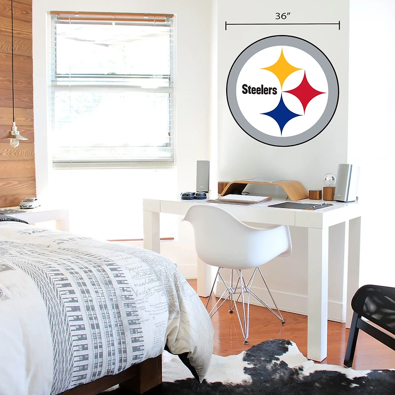 Pittsburgh Steelers 36'' x 36'' Team Logo Repositionable Wall - Decal