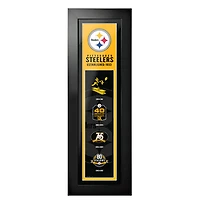 Steelers de Pittsburgh - 6'' x 22'' Logos to History Art encadré