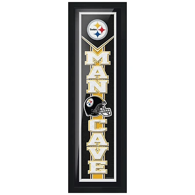 Pittsburgh Steelers 6 `` x 22 '' Man Cave encadrée - Oeuvre d'art