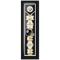 Pittsburgh Steelers 6 `` x 22 '' Man Cave encadrée - Oeuvre d'art