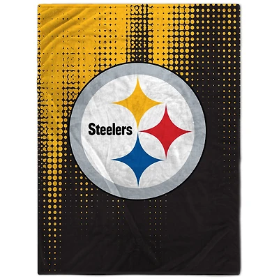 Couverture polaire en flanelle à motif goutte d'eau des Pittsburgh Steelers 60'' x 80''