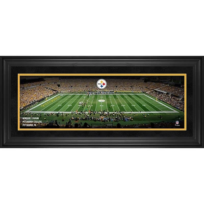 Photographie panoramique encadrée des Steelers de Pittsburgh (10" x 30") du stade Acrisure