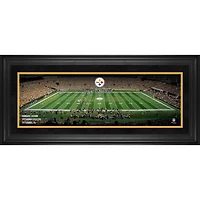 Photographie panoramique encadrée des Steelers de Pittsburgh (10" x 30") du stade Acrisure