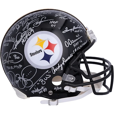 Pittsburgh Steelers Legends Autographed Riddell Speed Authentic Helmet with 16 Signatures & Multiple Inscriptions - Limited Edition of 24