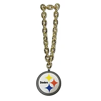 Collier chaîne Superfan surdimensionné des Steelers de Pittsburgh