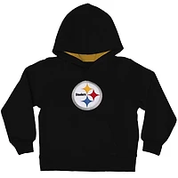 Pittsburgh Steelers Toddler Fan Gear Primary Logo Pullover Hoodie - Black