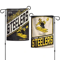 Pittsburgh Steelers WinCraft Drapeau de jardin 2 côtés 12'' x 18''