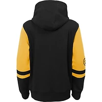 Preschool Black Pittsburgh Steelers Stadium Color Block Full-Zip Hoodie
