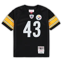 Maillot préscolaire Mitchell & Ness Troy Polamalu Black Pittsburgh Steelers retraité Legacy