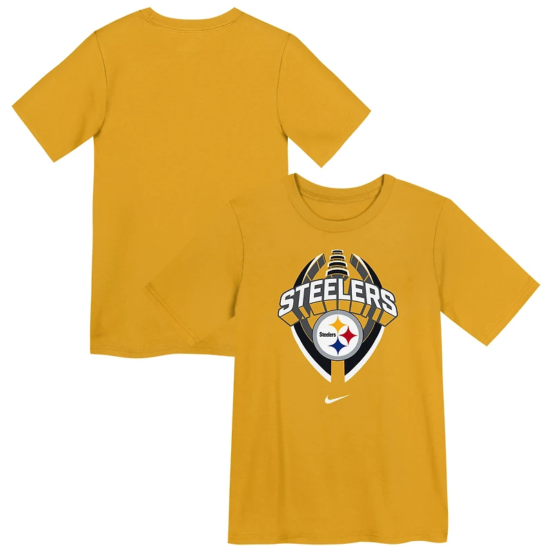 T-shirt Nike Gold Icon Legend Dri-FIT des Steelers de Pittsburgh pour enfant d'âge préscolaire
