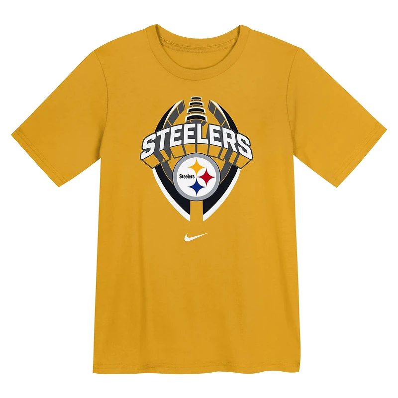 T-shirt Nike Gold Icon Legend Dri-FIT des Steelers de Pittsburgh pour enfant d'âge préscolaire