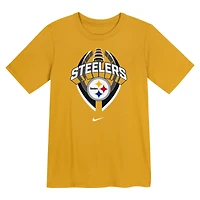 T-shirt Nike Gold Icon Legend Dri-FIT des Steelers de Pittsburgh pour enfant d'âge préscolaire