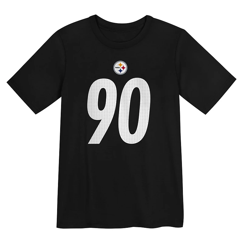 T-shirt Nike T.J. Watt pour enfant d'âge préscolaire avec nom et numéro du joueur des Pittsburgh Steelers