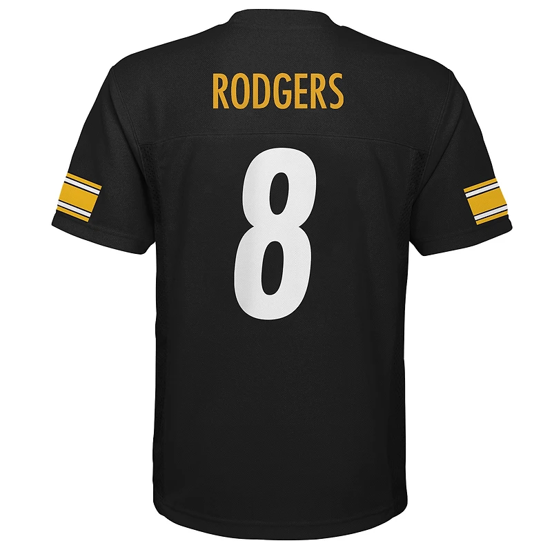 Preschool Outerstuff Aaron Rodgers Black Pittsburgh Steelers Replica Player Jersey